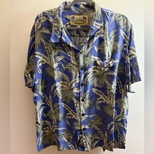 Old Maui Brand Tropical Palm Hawaiian Shirt XL